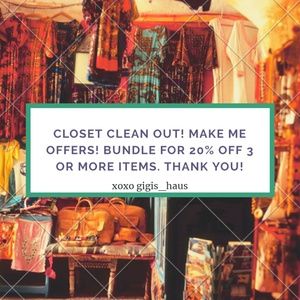 Closet Clean Out! Deals!